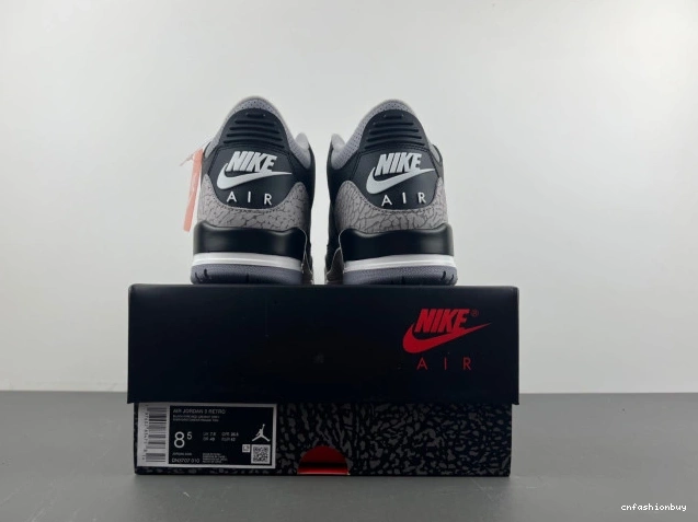 Black Cement Air 3 DN3707-010 Jordan 0802